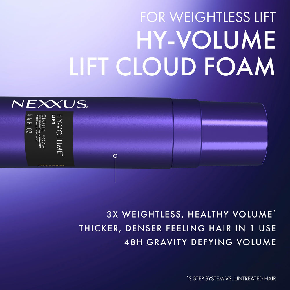 Nexxus cabello con volumen y rebote tras usar la mousse