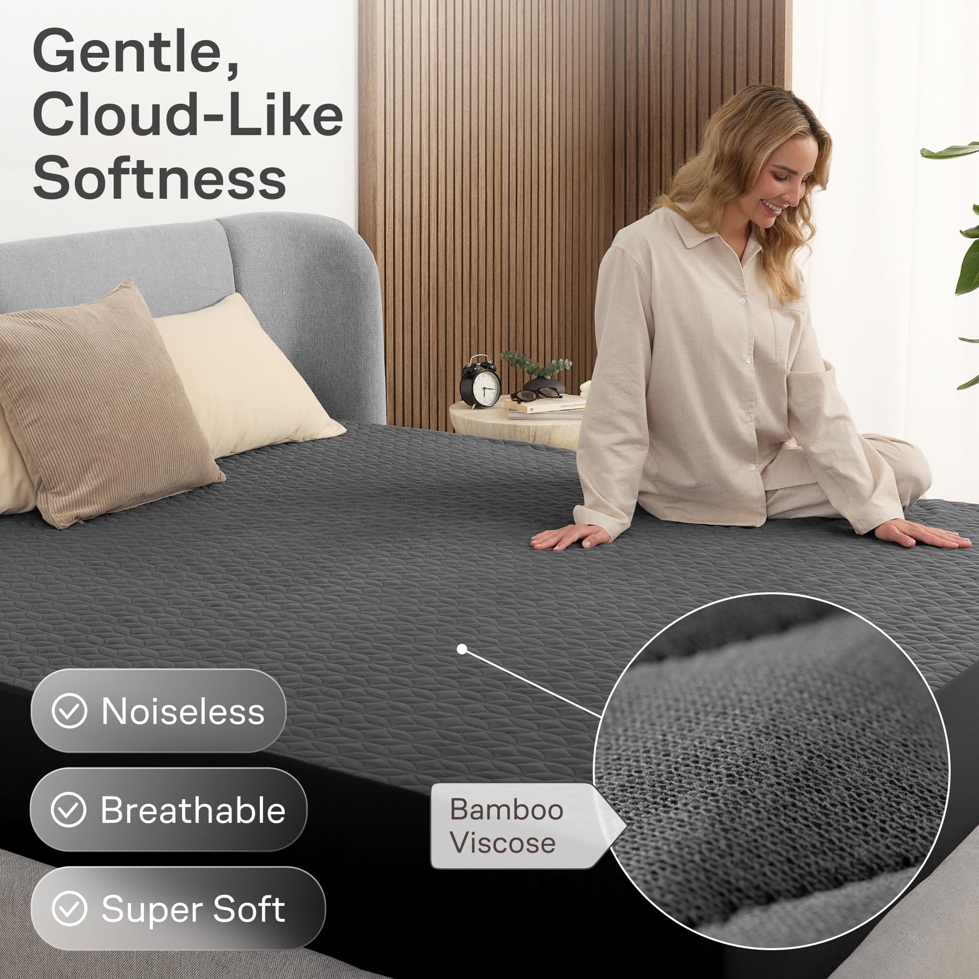 Niagara Sleep Solution protector ajustado a colchón alto, faldón profundo cómodo
