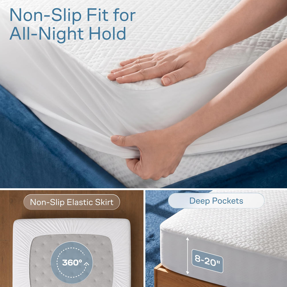 Niagara Sleep Solution comparación de tamaño, encaje para colchones 8 a 20 pulgadas