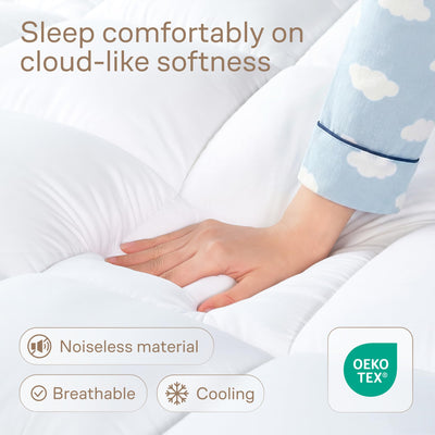 Niagara Sleep Solution close-up of stitched cover highlighting durable soft fabric benefit