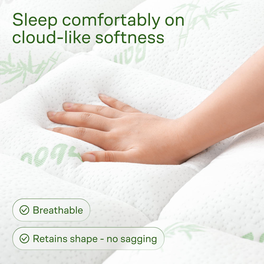 Niagara Sleep Solution detalle de textura de rayón de bambú, superficie fresca al tacto