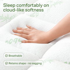Niagara Sleep Solution detalle de textura de rayón de bambú, superficie fresca al tacto