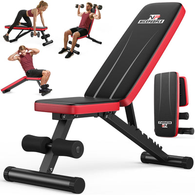 NICEPEOPLE bench front view showing sturdy frame and ergonomic design benefit stability