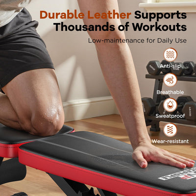 NICEPEOPLE user performing dumbbell press showing bench stability and control