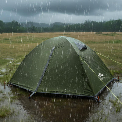 Night Cat full-coverage rainfly demonstrating superior waterproofing