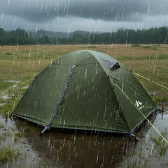 Night Cat full-coverage rainfly demonstrating superior waterproofing