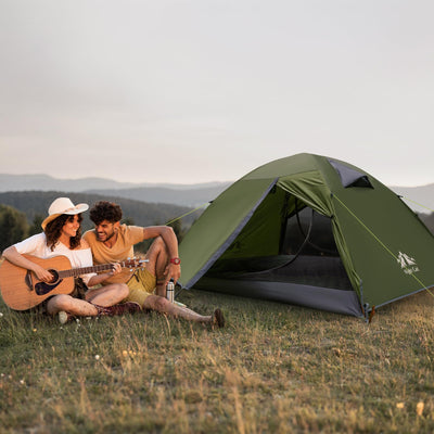 Night Cat tent next to backpack to show compact packed size