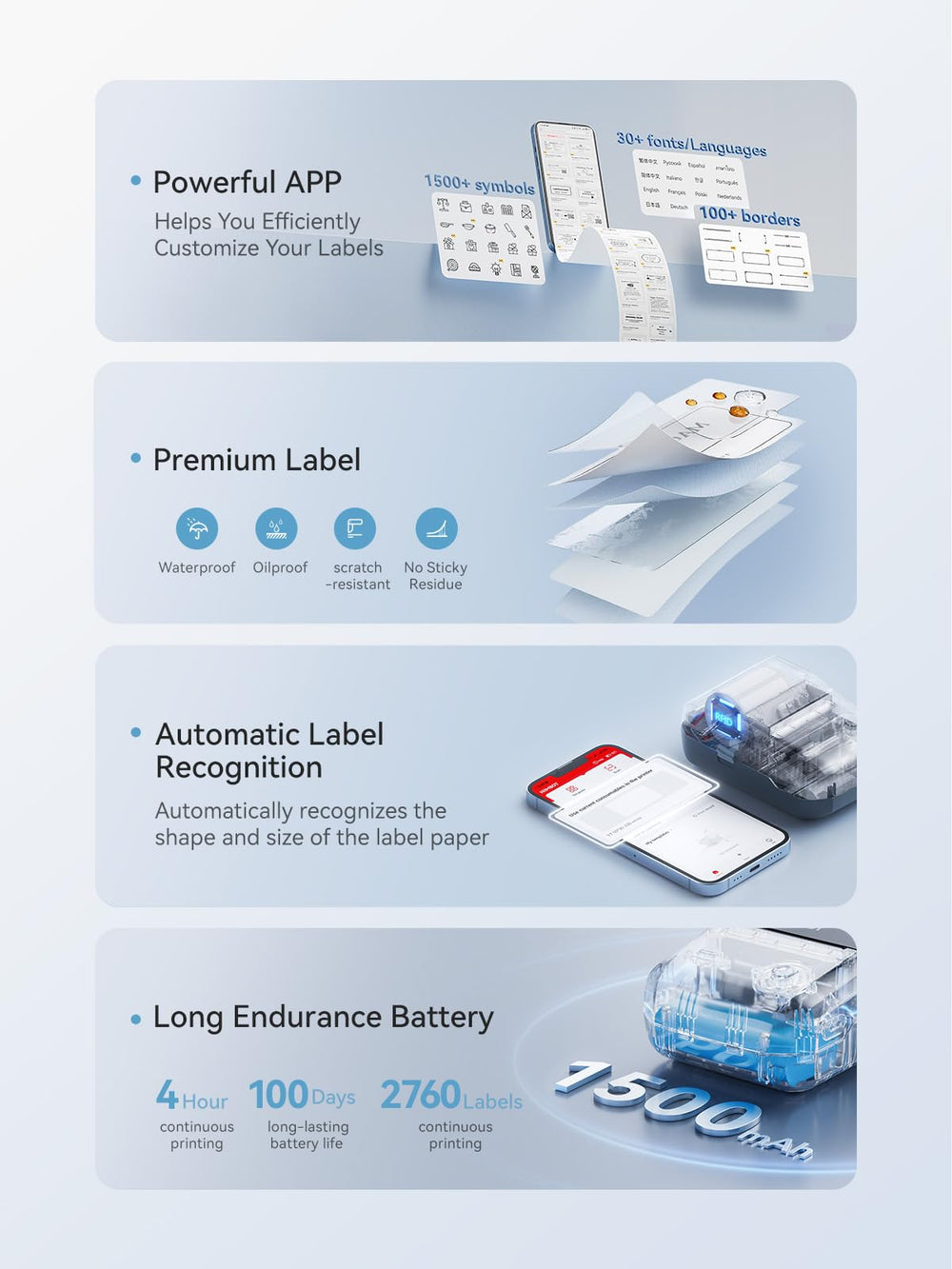 NIIMBOT B1 printing retail price tags, highlighting fast professional label creation