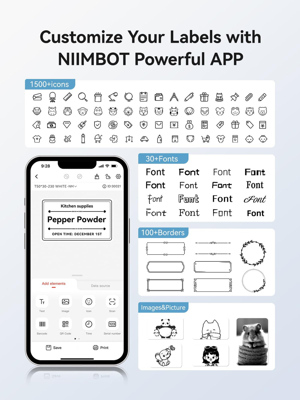 NIIMBOT etiqueta con código QR en producto facilitando escaneo rápido y fidelidad de impresión