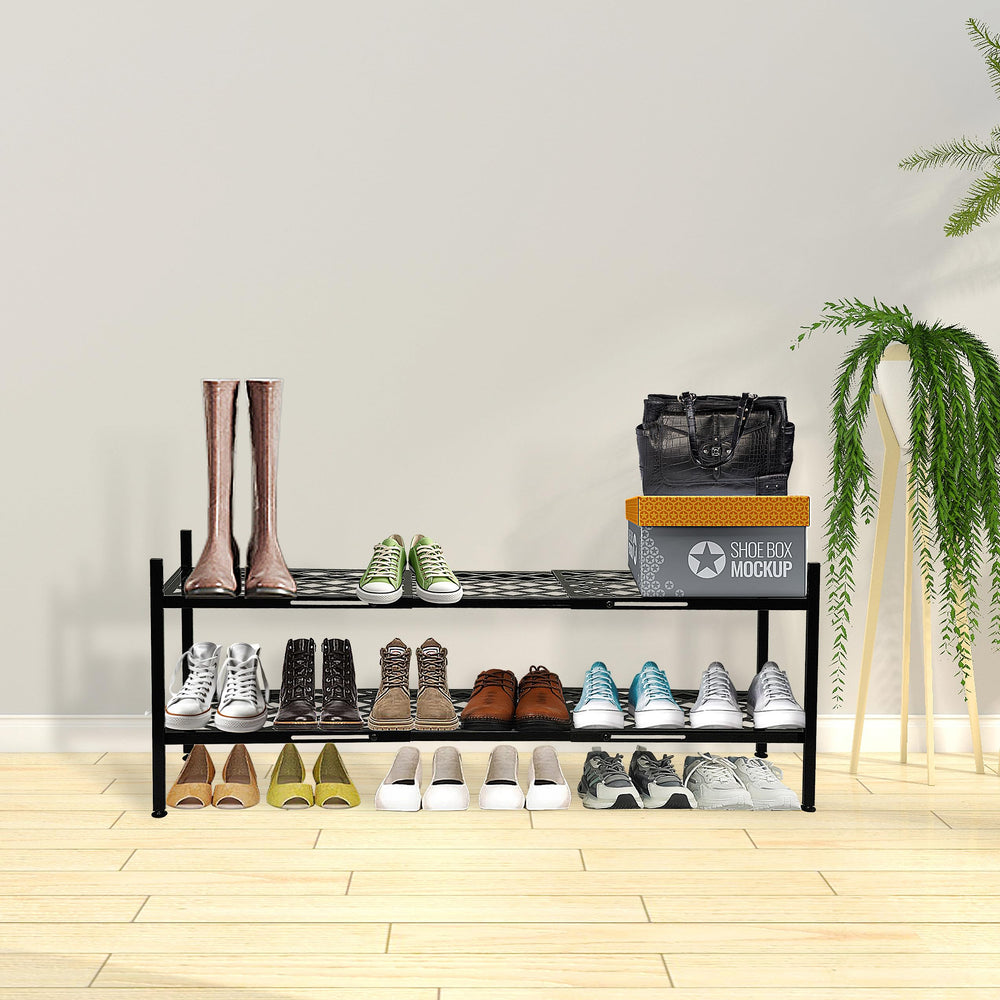 Nijoam metal mesh shelf texture preventing slips and supporting footwear