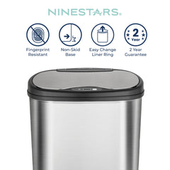 Ninestars textura de acero inoxidable resistente a huellas para limpieza fácil