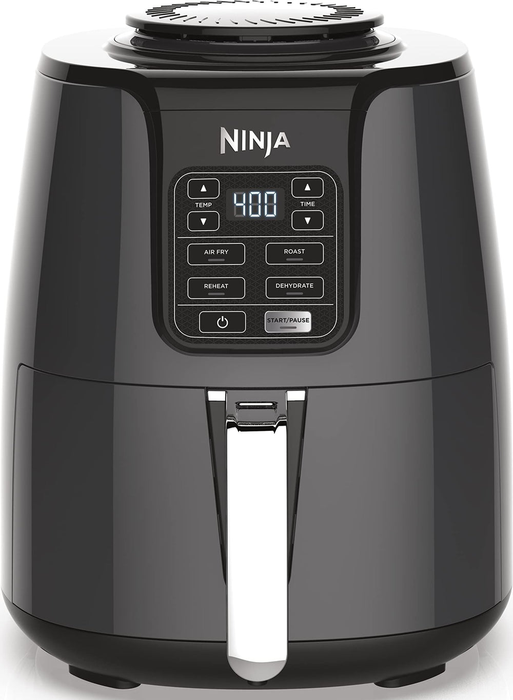 Ninja AF101 front view showing controls and compact countertop benefit