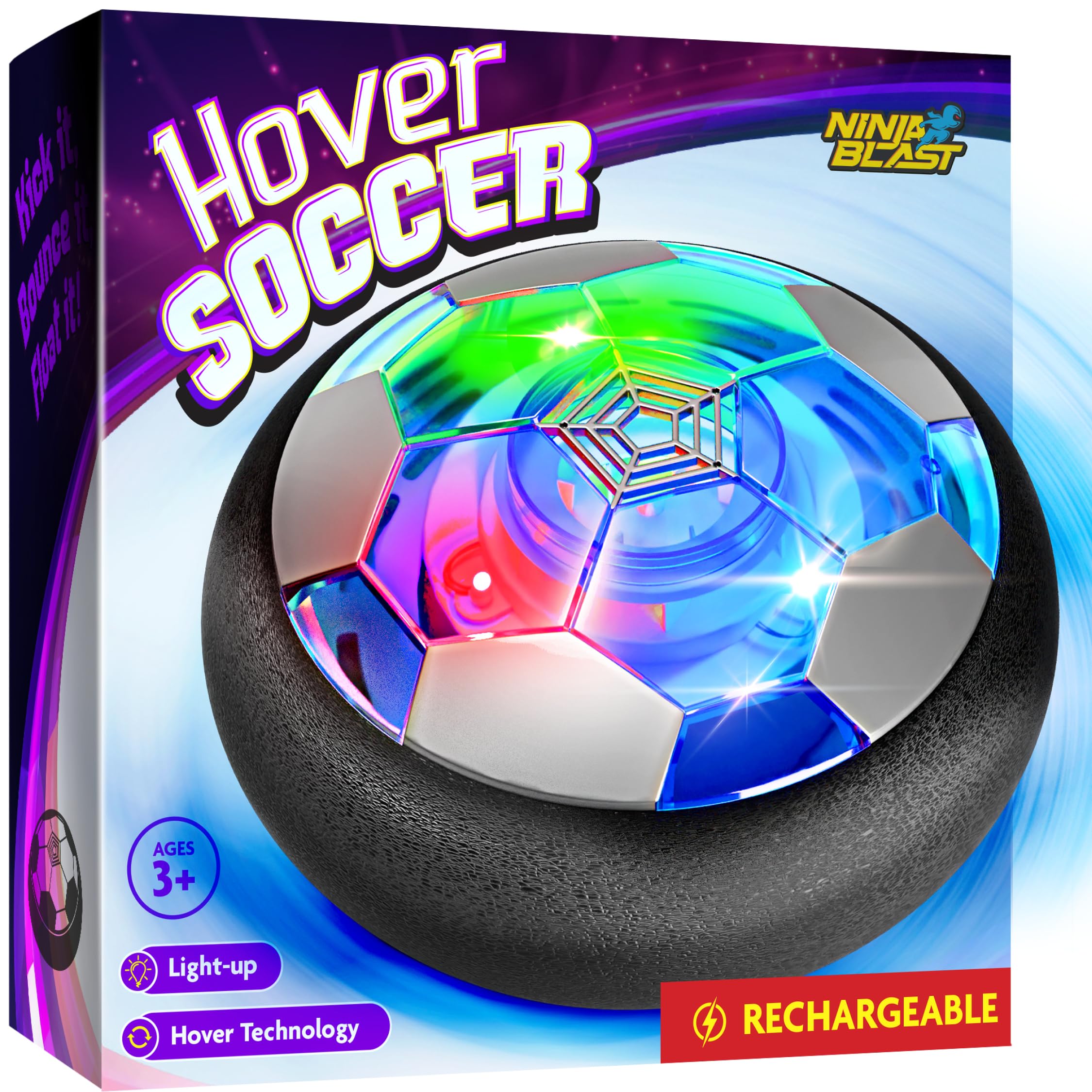 Ninja Blast pelota frontal en su caja, presentación atractiva y lista para regalo