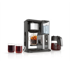 Ninja CM371 front view showing compact brewer and sleek black finish for countertop convenience