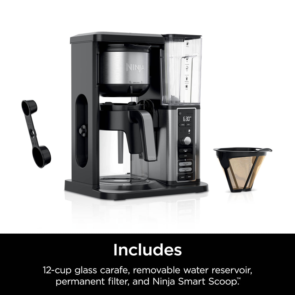 Ninja CM371 in a modern kitchen making hot and iced coffee for daily routines