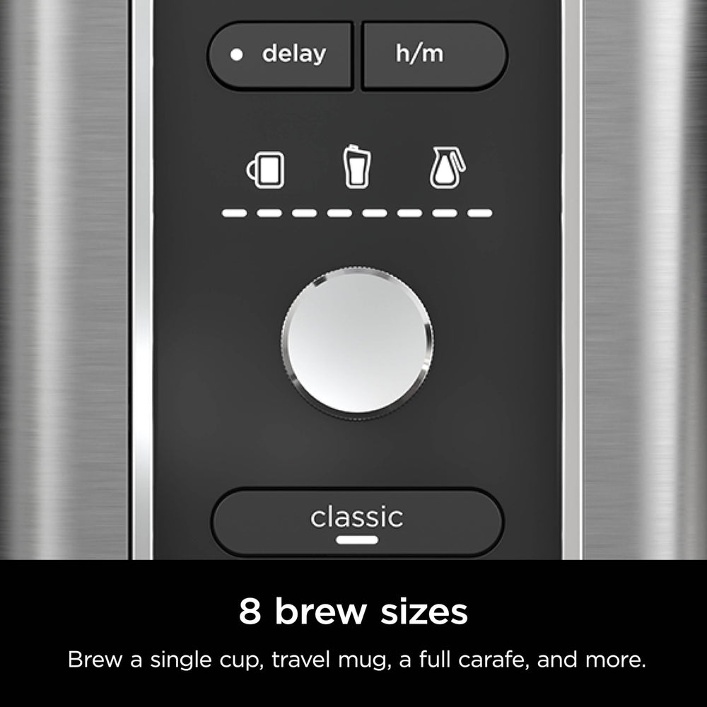 Ninja CM371 producing rapid cold brew in a clear pitcher for smooth chilled coffee fast
