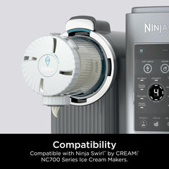 Ninja CREAMi comparación de tamaño y capacidad para porciones individuales