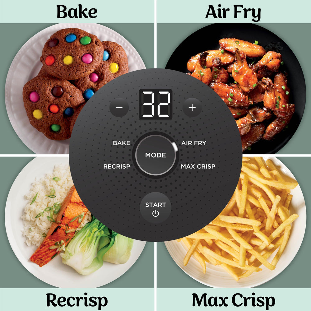 Ninja Crispi dishwasher-safe parts laid out for easy cleanup