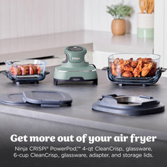Ninja Crispi PowerPod closeup highlighting controls and concentrated air power