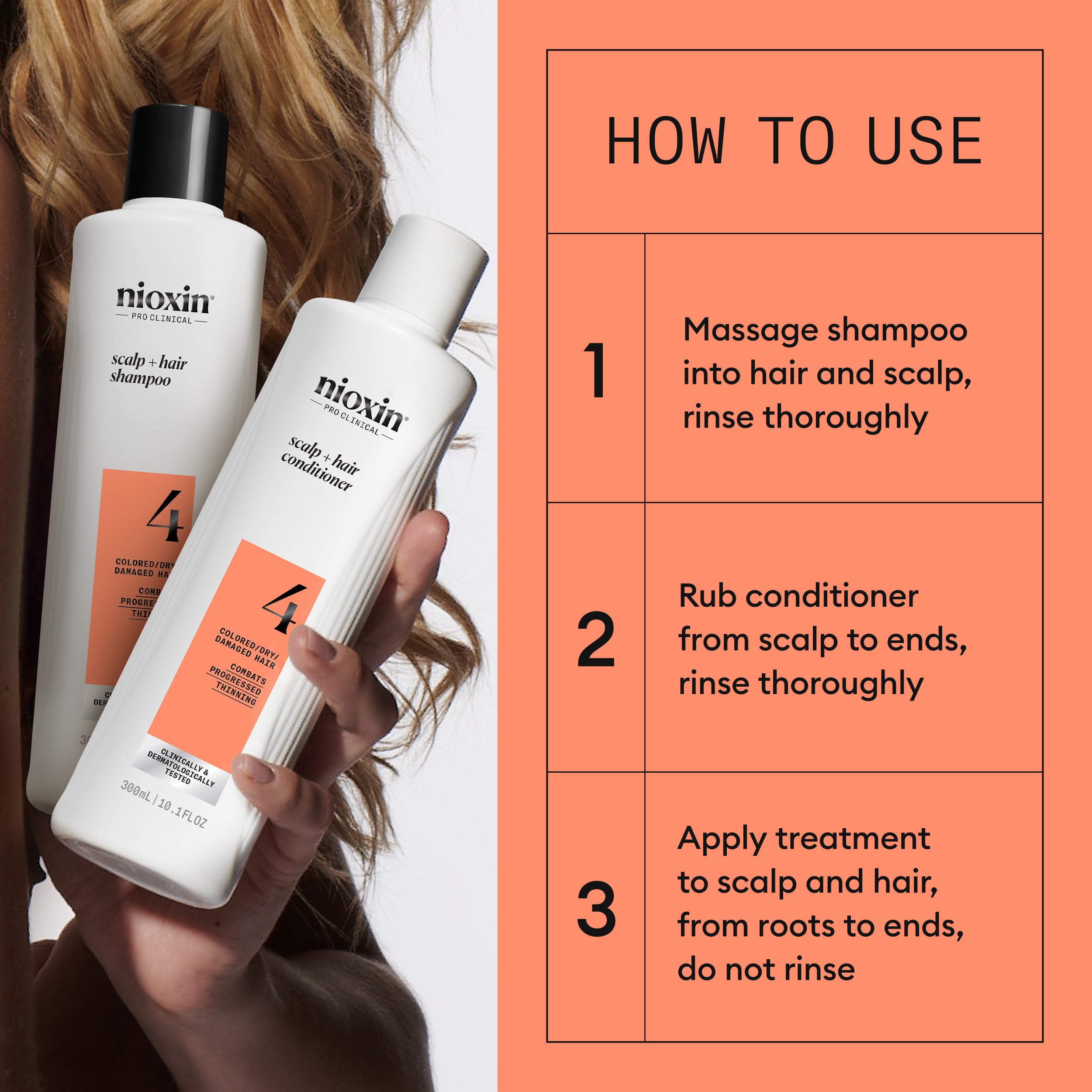 Nioxin primer plano de ingredientes que nutren y protegen el cabello