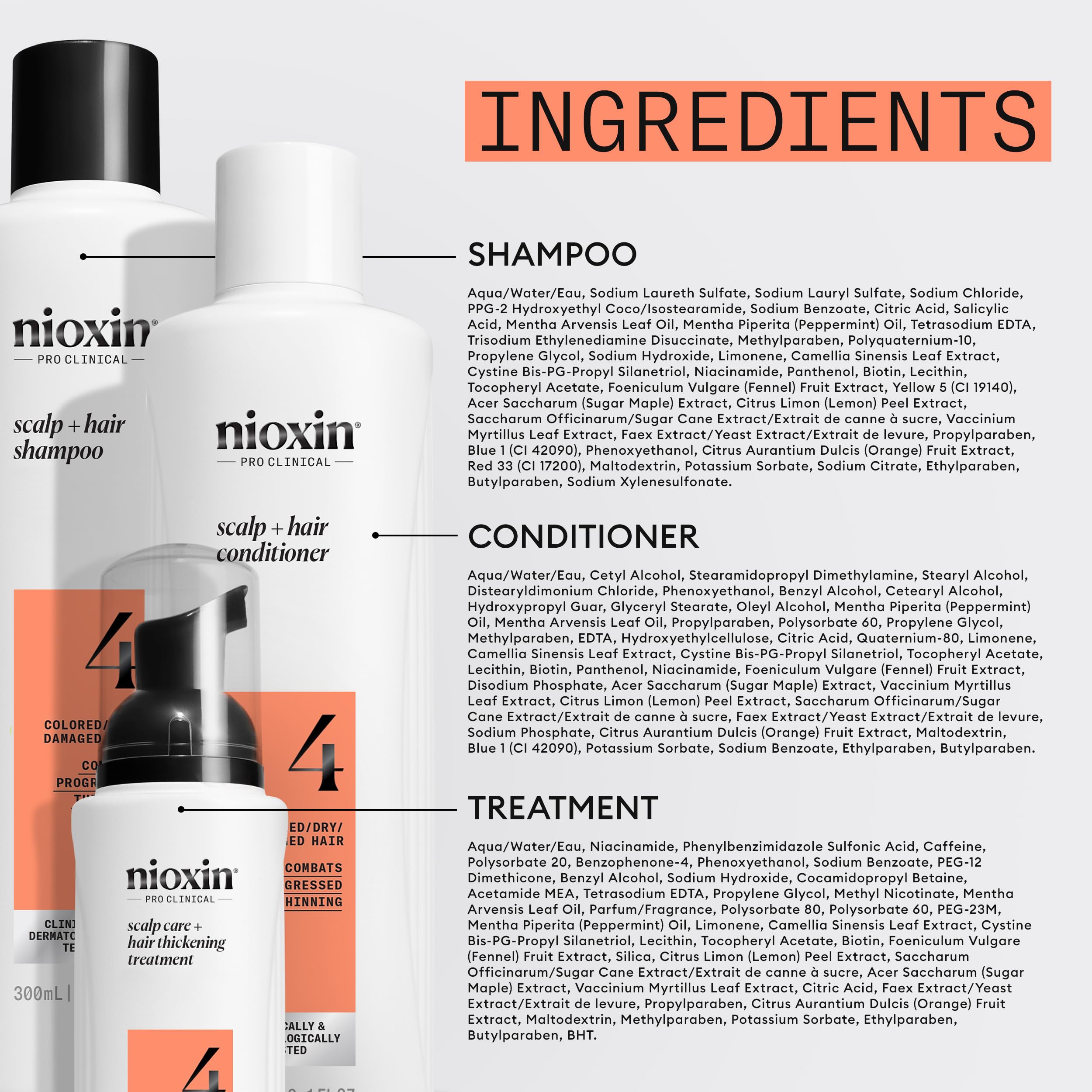 Nioxin producto en uso profesional en salón que demuestra resultados