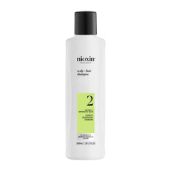 Nioxin System 2 frente del envase mostrando producto y beneficios
