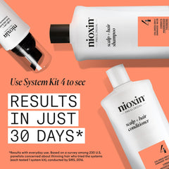 NIOXIN System 4 aplicación con masaje de cuero cabelludo que ayuda a despejar folículos