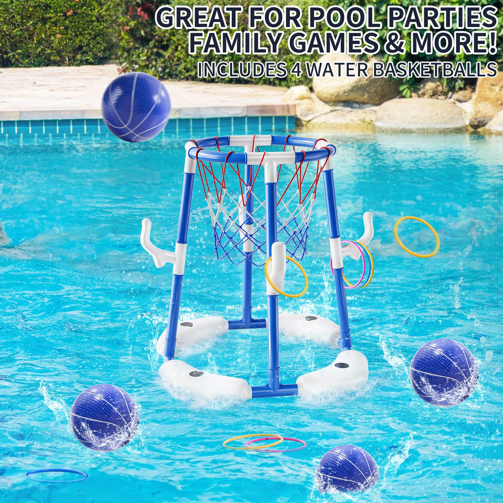 NIPLOOOW inflatable ball with pump, demonstrates quick inflation convenience