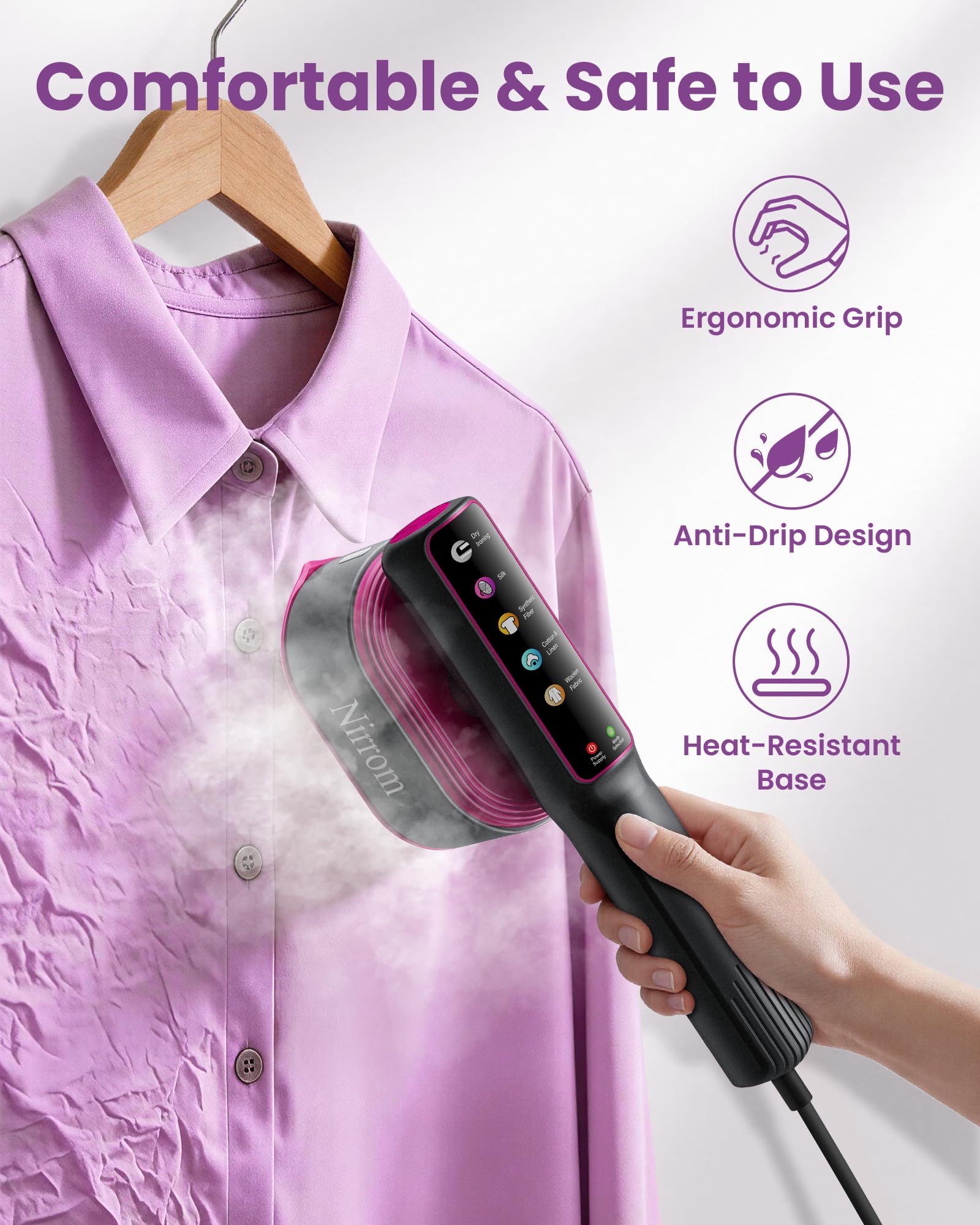 Nirrom accesorios incluidos: base resistente al calor y vaso medidor prácticos