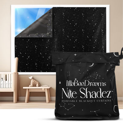 Nite Shadez vista frontal del empaque mostrando medidas y beneficios