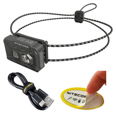 Nitecore NU20 frontal empaquetada mostrando ligereza y potencia