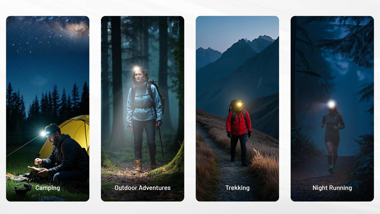 Nitecore NU25 iluminando campamento con luz cálida para menos deslumbramiento