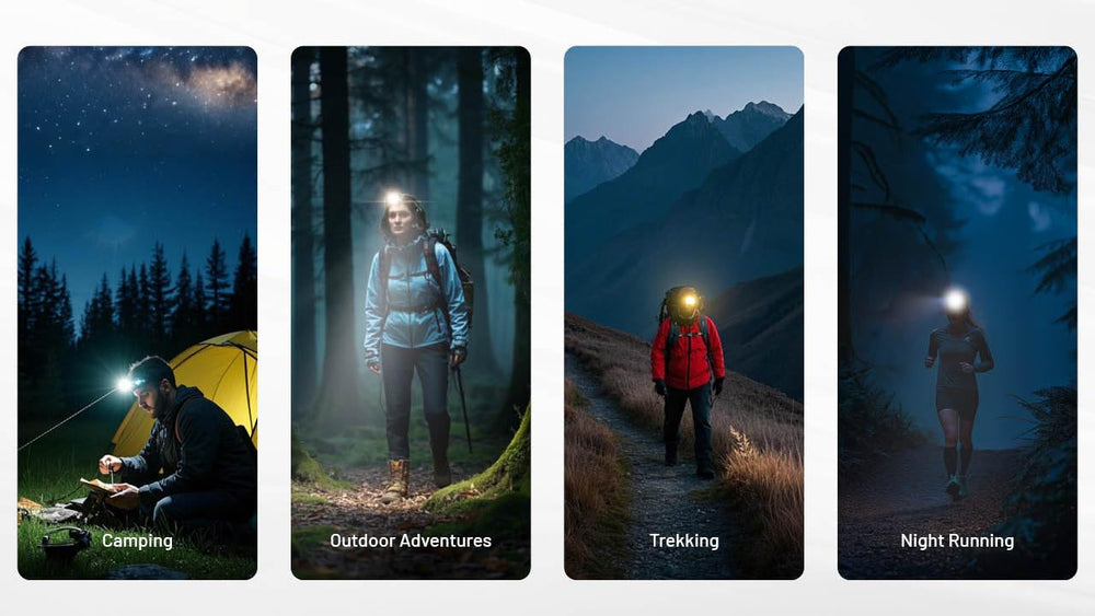 Nitecore NU25 iluminando campamento con luz cálida para menos deslumbramiento