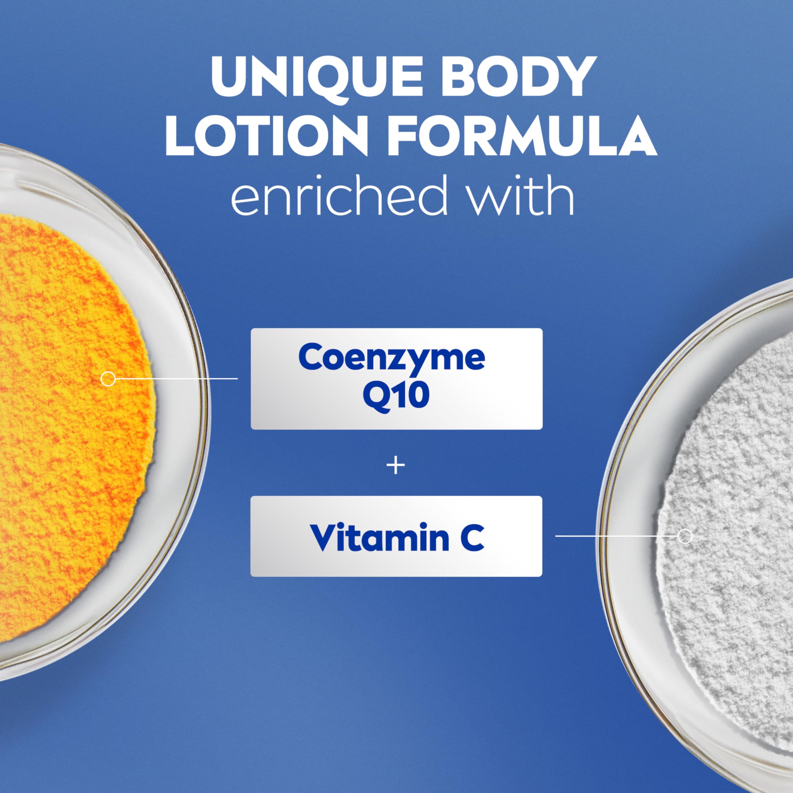 NIVEA ingredients label focus on Q10 and Vitamin C supporting firming look