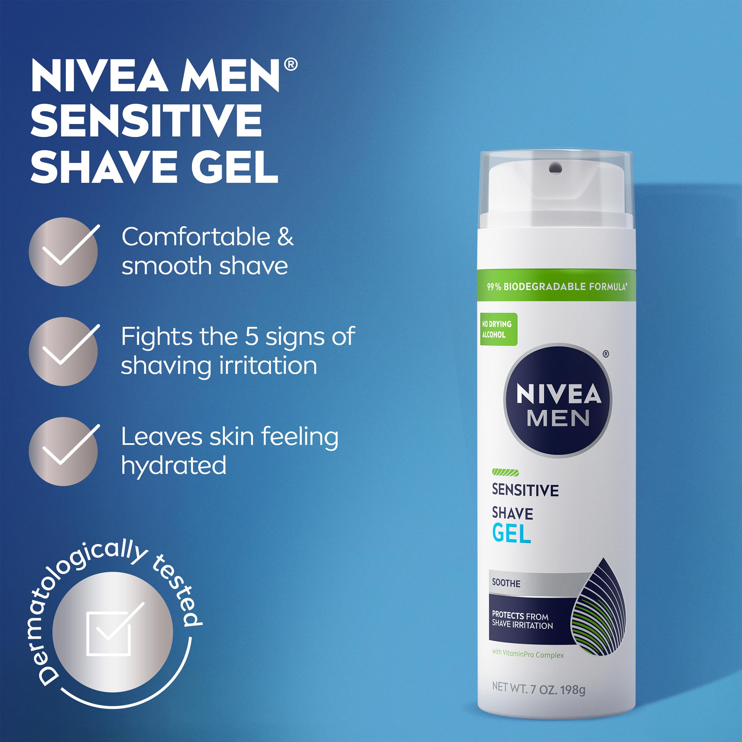 NIVEA MEN bálsamo post-afeitado detalle del envase, calma la piel