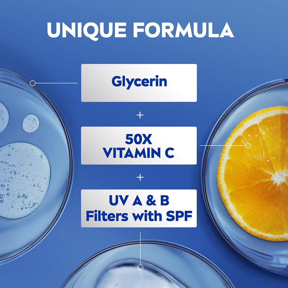 NIVEA aplicación en brazo con acabado luminoso y piel hidratada