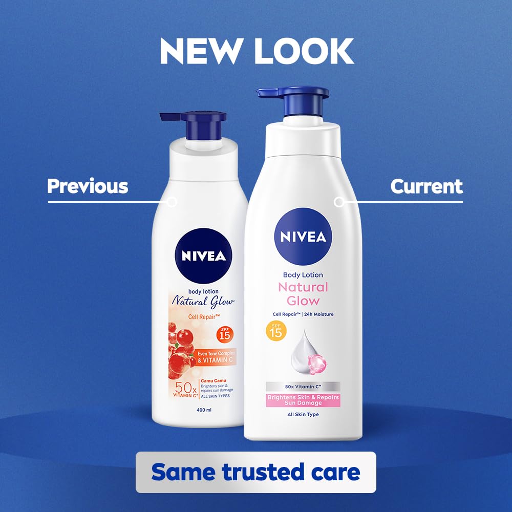 NIVEA comparación de tamaño del envase para visualizar capacidad