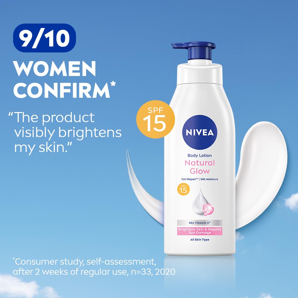 NIVEA detalle lateral del envase con información de SPF y vitamina C
