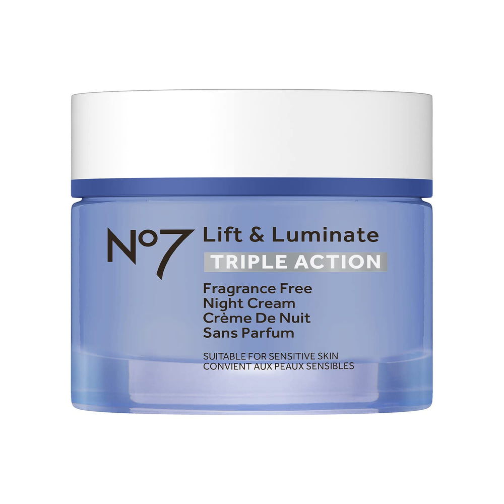 No7 creama de noche frontal 50 ml mostrando el envase y acabado