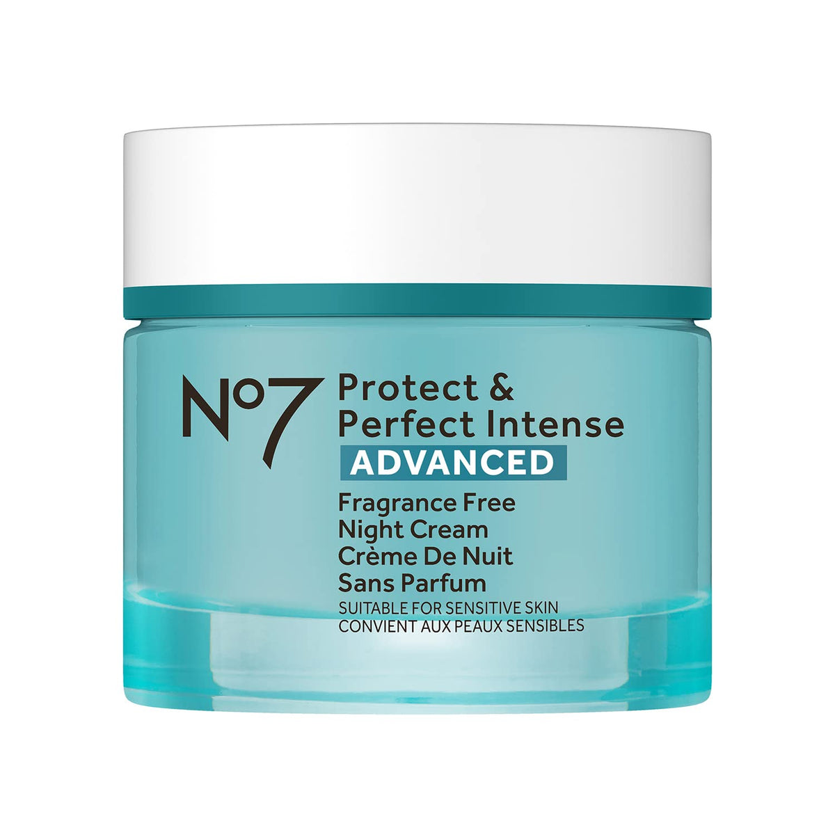 No7 protector y perfect frontal del envase mostrando diseño y beneficio hidratante