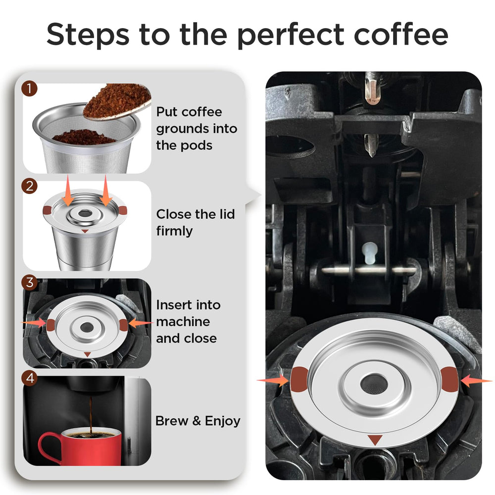 NOALTO filtro en uso dentro de cafetera Keurig demostrando compatibilidad
