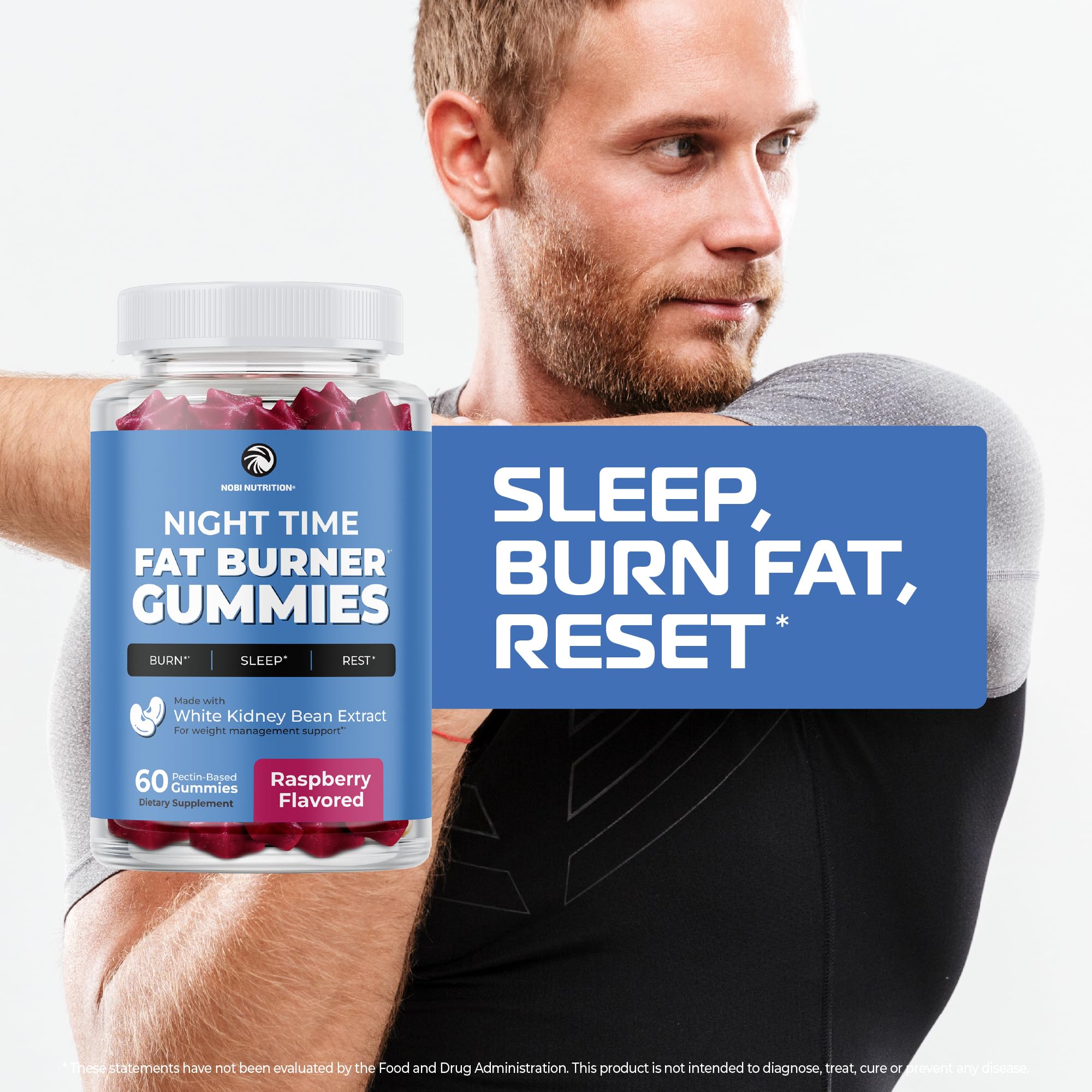 Nobi Nutrition escena de uso antes de dormir para una rutina relajante