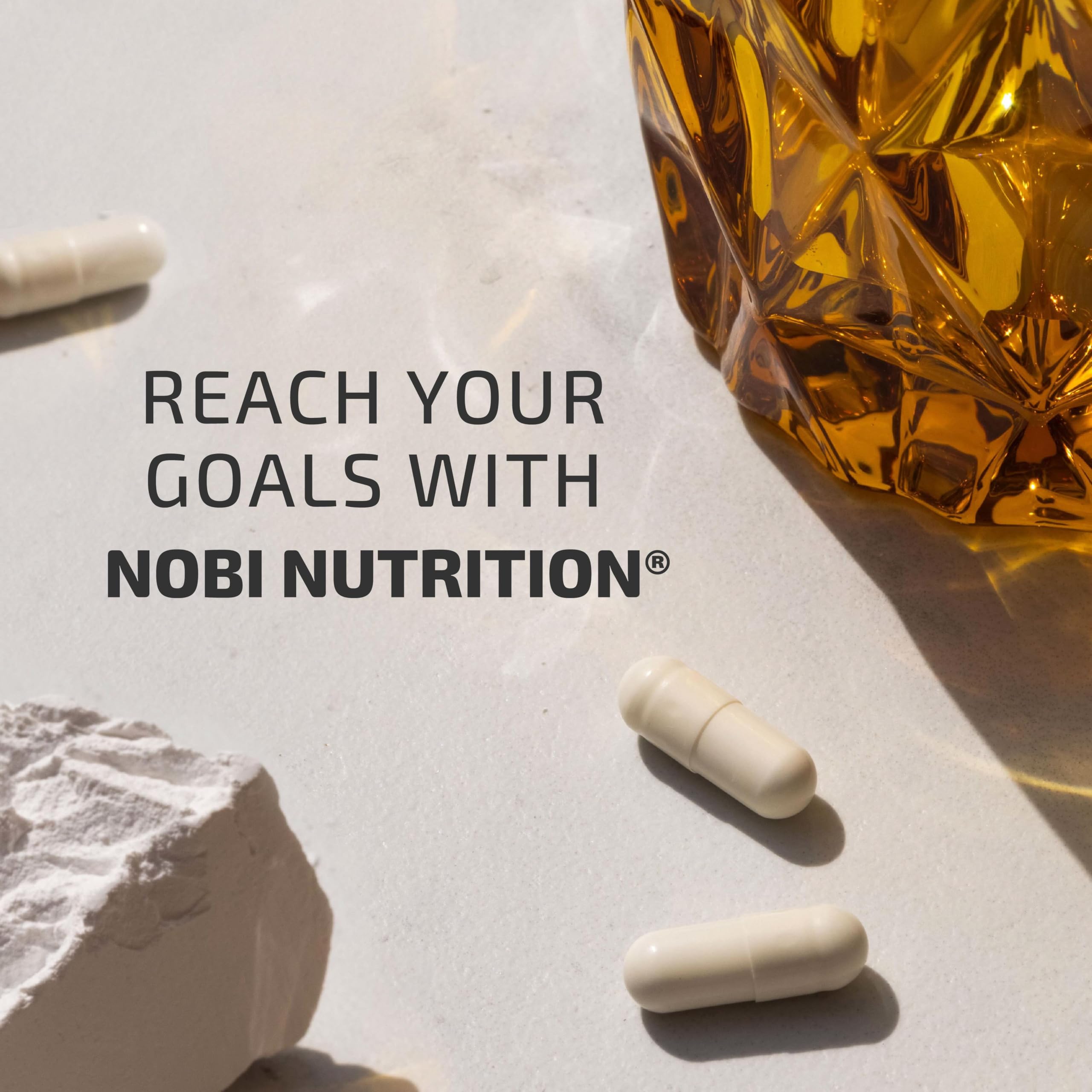 Nobi Nutrition sello GMP en etiqueta indicando control de calidad
