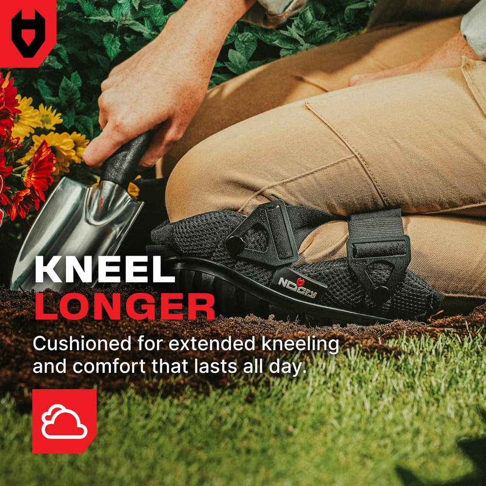 NoCry knee pads in use on construction site for reliable on-the-job protection