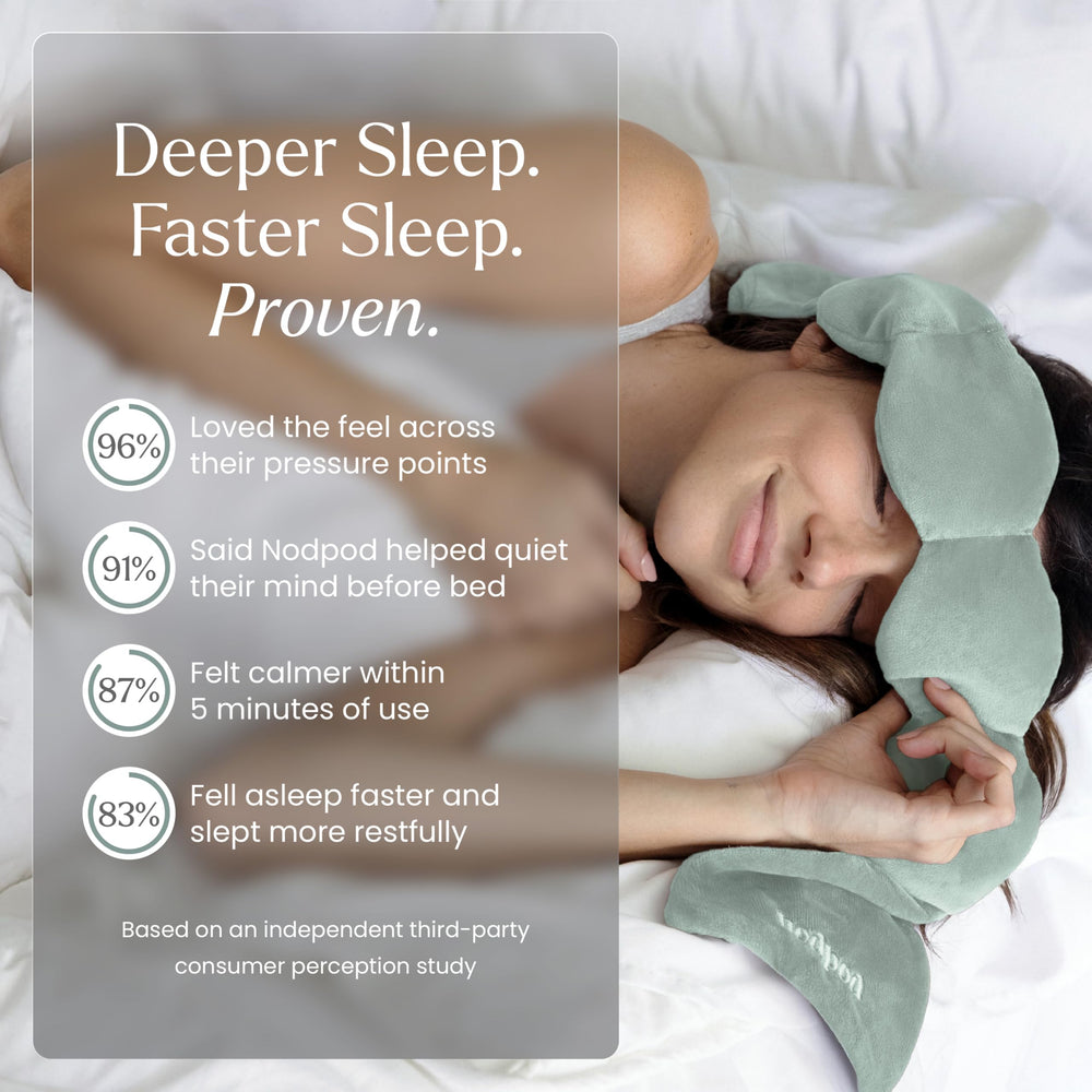 persona usando nodpod durmiendo de lado con presión cómoda