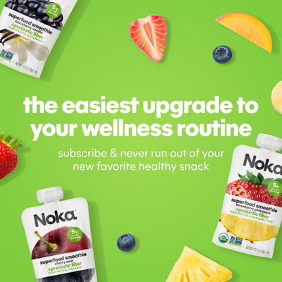 NOKA seis sabores distribuidos para mostrar variedad de la caja