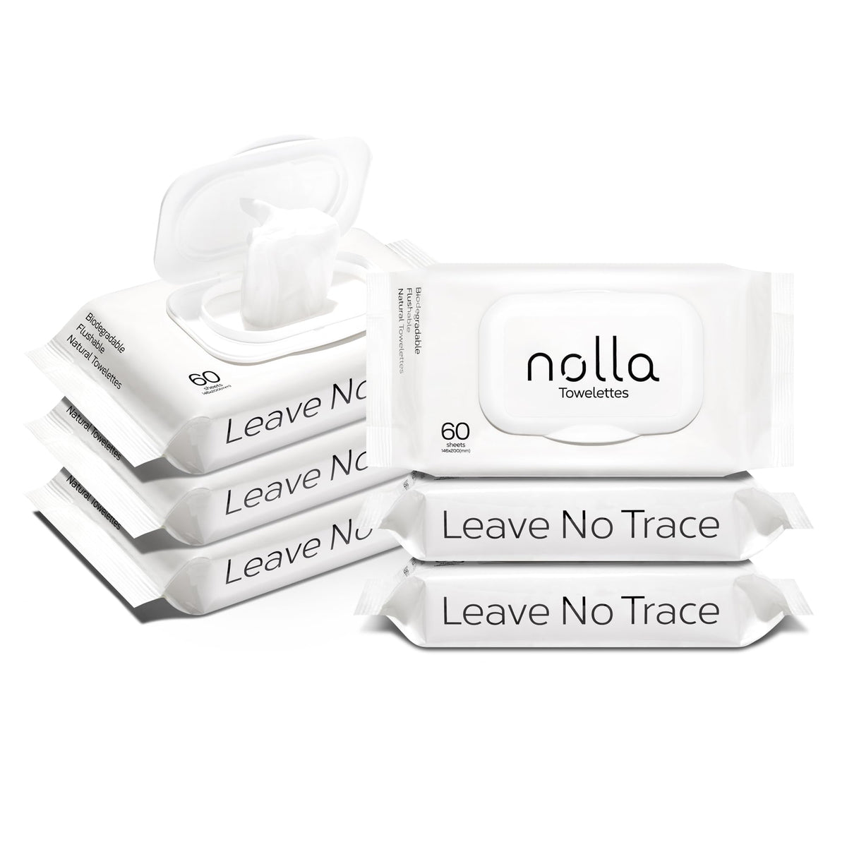 Nolla front packaging tub showing brand and pack benefits for eco-friendly use