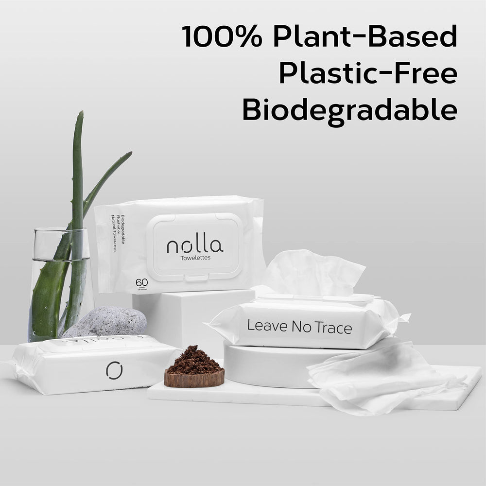 Nolla ingredient label detail highlighting aloe and vitamin E for soothing benefit