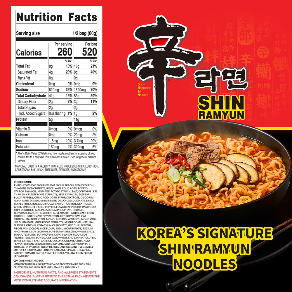 Nongshim tazón preparado con caldo picante y fideos apetitosos