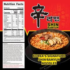 Nongshim tazón preparado con caldo picante y fideos apetitosos